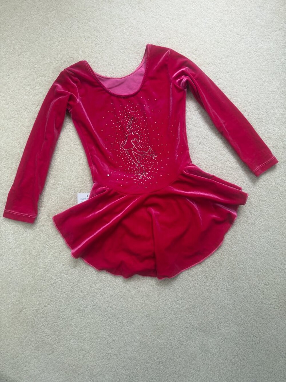 Condition to confirm Pink Crystal Figure Skating Dress 10 (5~8T)